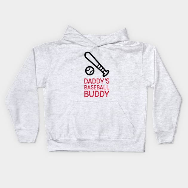 Daddy's Baseball Buddy | Cute Baseball Kids Hoodie by KidsKingdom